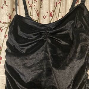 Vintage Donna Karan Black Velvet Bodysuit